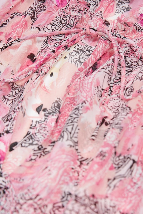 SHORT SLEEVED LACE COLLAR TOP PINK 7