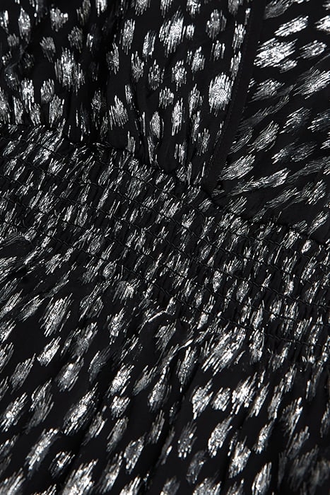 SHORT SHOULDER DRESS WITH LONG SLEEVES ANTIC SILVER 2