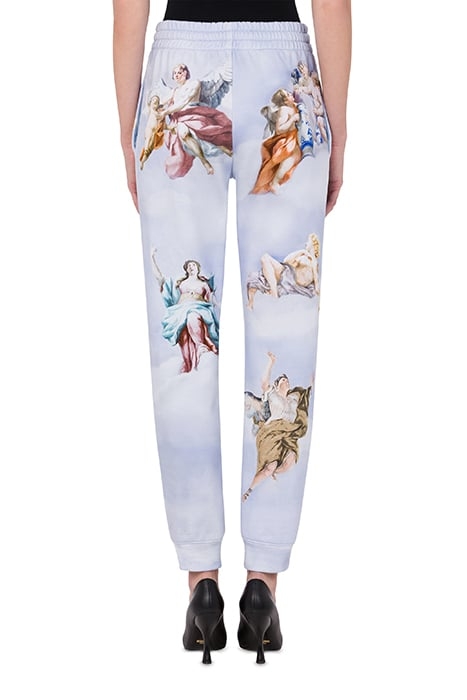 FRESCO PRINT FLEECE JOGGERS BLUE 2