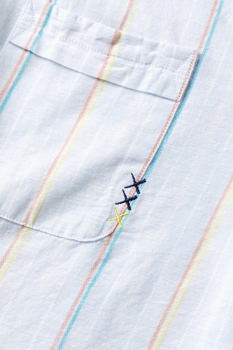 REGULAR FIT YARN-DYED STRIPE C BLUE/WHITE STRIPE 8