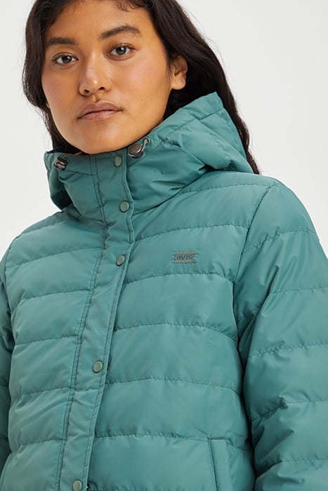 EDIE PUFFER JACKET IN TEAL 6