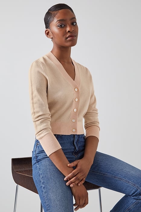 CD COCO-V NECK SLIM CARDI SAND 4