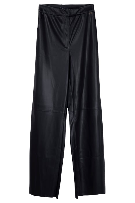 VIXEN WIDE LEG PANT JET BLACK LEATHER 1