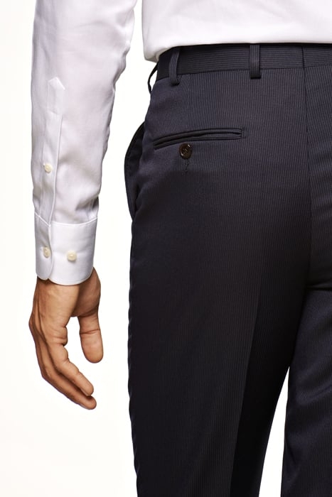 NAVY STRIPED BRESCIA TROUSERS 4