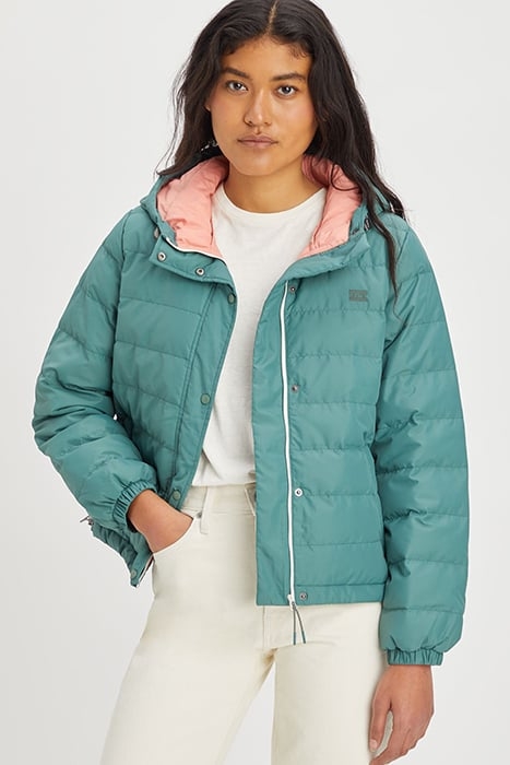 EDIE PUFFER JACKET IN TEAL 5