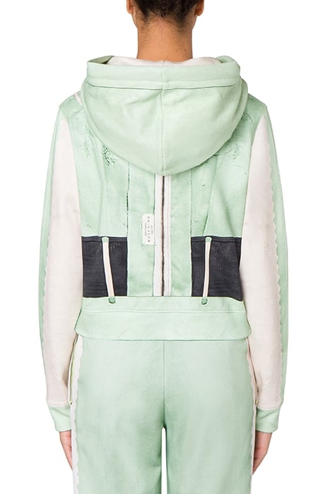 INSIDE OUT TROMPE-L'ŒIL HOODIE GREEN 2