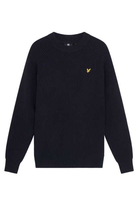SHAKER STITCH MOCK NECK JUMPER DARK NAVY 4