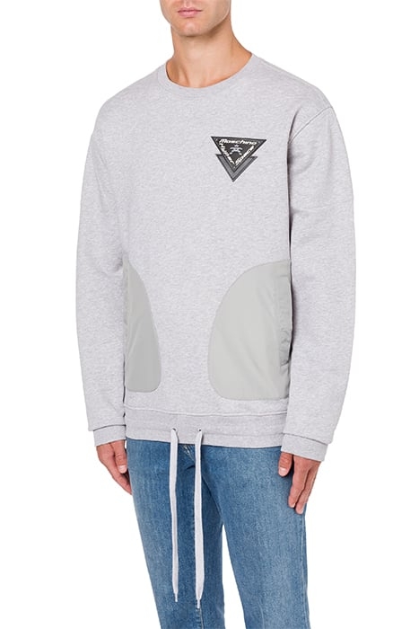 MOSCHINO HYPER SPACE COTTON SWEATSHIRT GREY 1