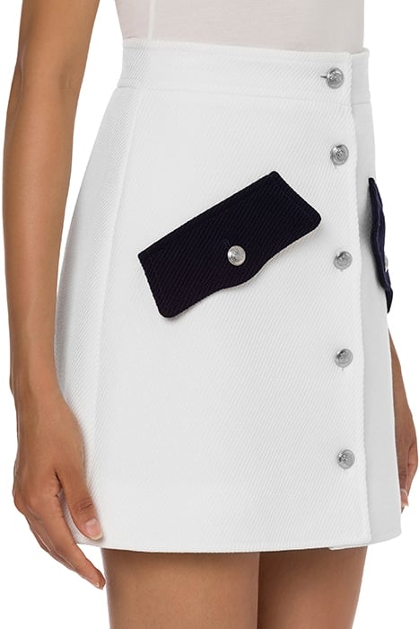 SAILOR MOOD DIAGONAL COTTON MINISKIRT WHITE 4