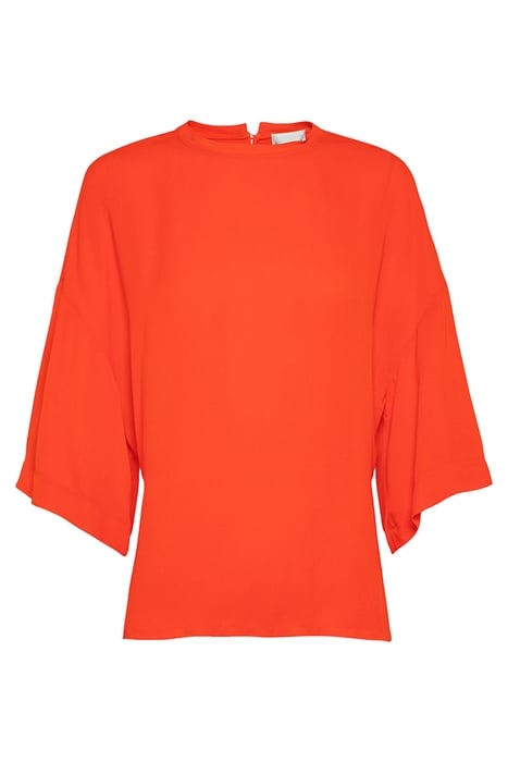 ECO FRIENDLY VISCOSE GEORGETTE OVERSIZED T-SHIRT ORANGE 1