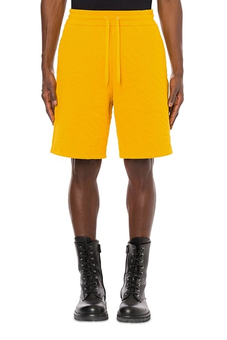 BERMUDA SHORTS IN QUILTED ALLOVER LOGO ORGANIC FLEECE YELLOW 1