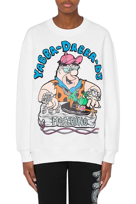FLINTSTONES PRINT SWEATSHIRT WHITE 1