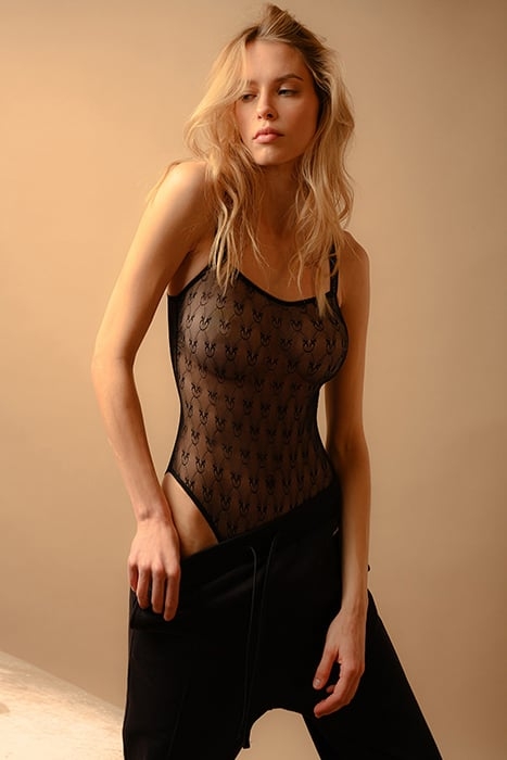 PERDONAMI BODY PIZZO INDEMAGLIATO JACQUARD C/LOGO BLACK 7