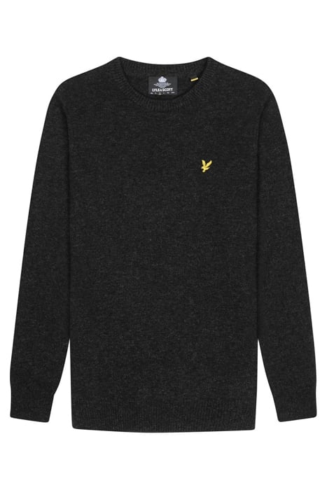 CREW NECK LAMBSWOOL BLEND JUMPER CHARCOAL MARL 4
