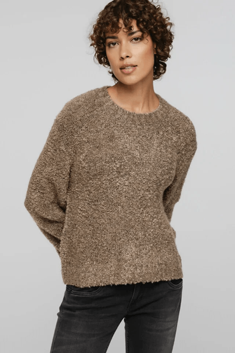 LONG SLEEVE CREW SWEATER RUSTIC OAK 1