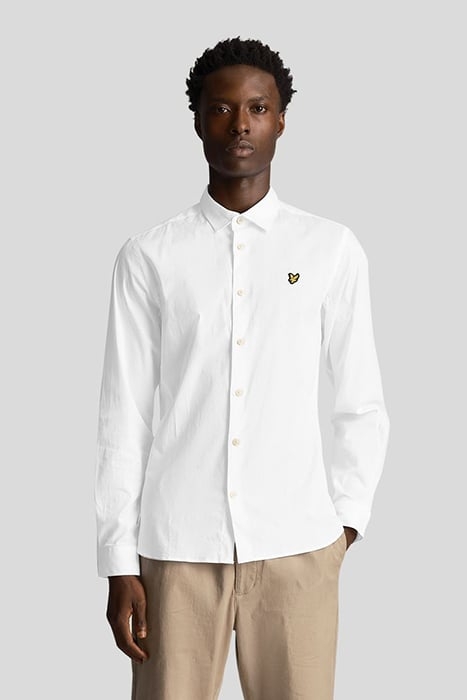 LS SLIM FIT POPLIN SHIRT WHITE 1