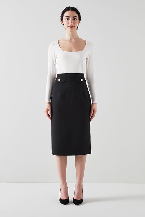 FOLLY-PANEL AND MIDI SKIRT BLACK 1