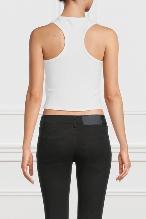 SL DENISE RIB LOGO T PURE WHITE 2