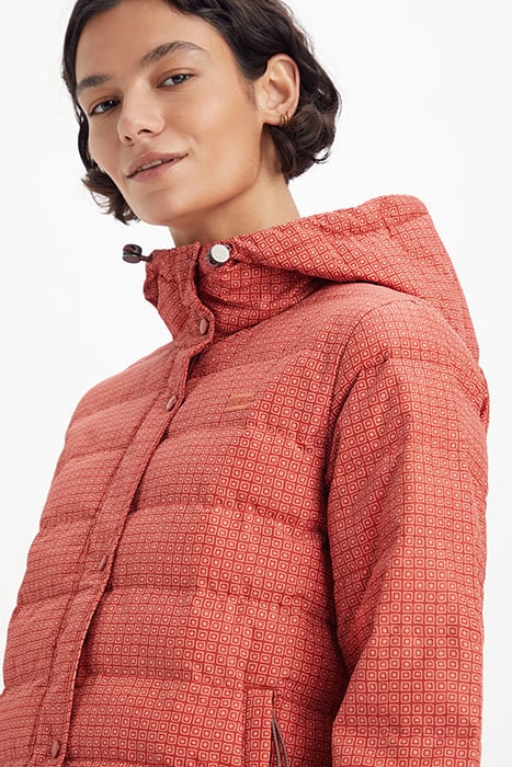 EDIE PUFFER JACKET IN CORAL 6