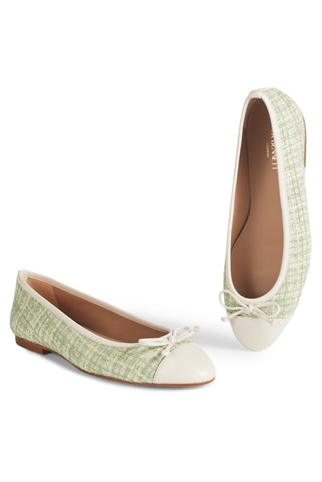 FL KARA TWEED BALLERINA GREEN 3