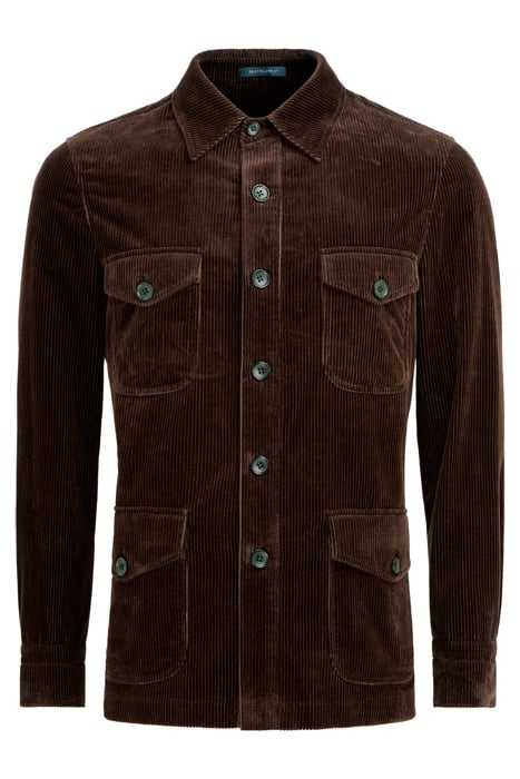 DARK BROWN RELAXED FIT SHIRT-JACKET 4