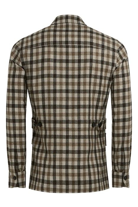 MID BROWN CHECKED RELAXED FIT SHIRT-JACKET MID BROWN 5