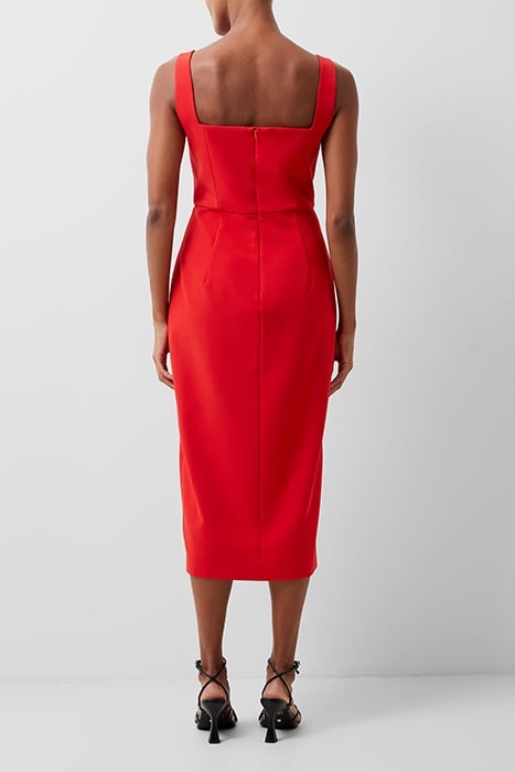 ECHO CREPE BUST DETAIL DRESS RED 2