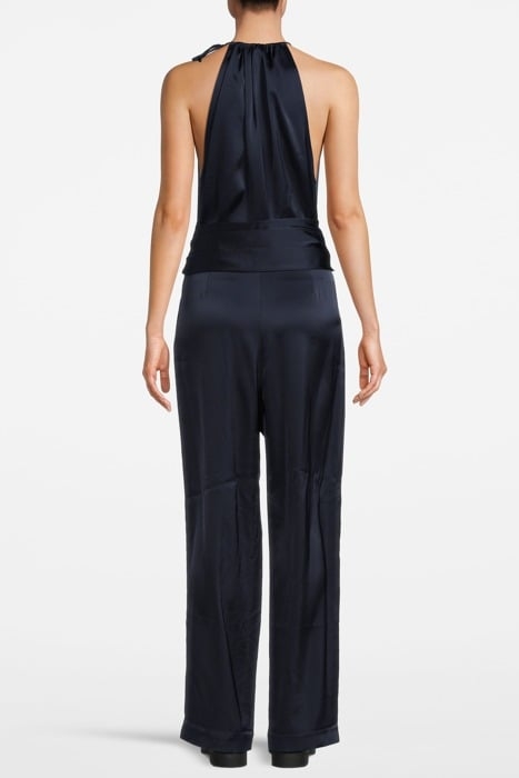 BELTED SATIN JUMPSUIT NIGHT SKY 2