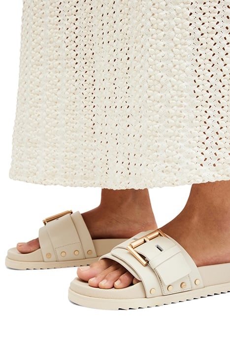 ELLIE STUD SLIDER PARCHMENT WHITE 2