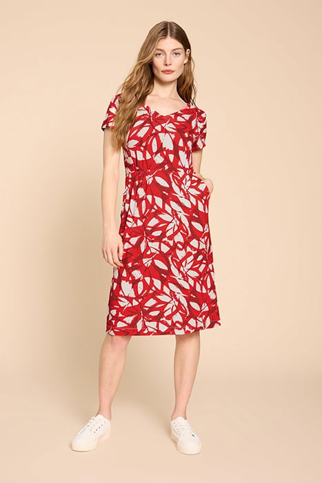 TALLIE ECO VERO JERSEY DRE RED PRINTED 1