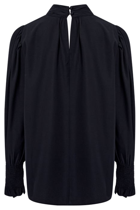 CREPE LIGHT KEYHOLE LS BLACK 2