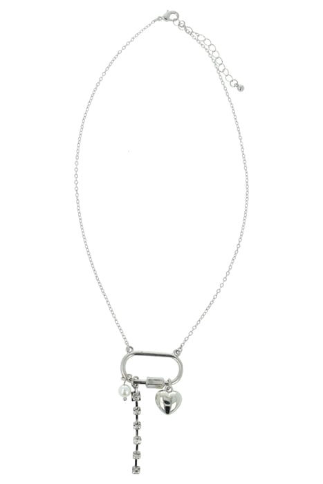 DANGLING CHARMS NECKLACE RHODIUM 1