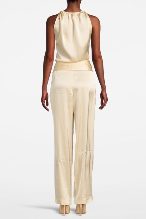 BELTED SATIN JUMPSUIT VANILLA 2