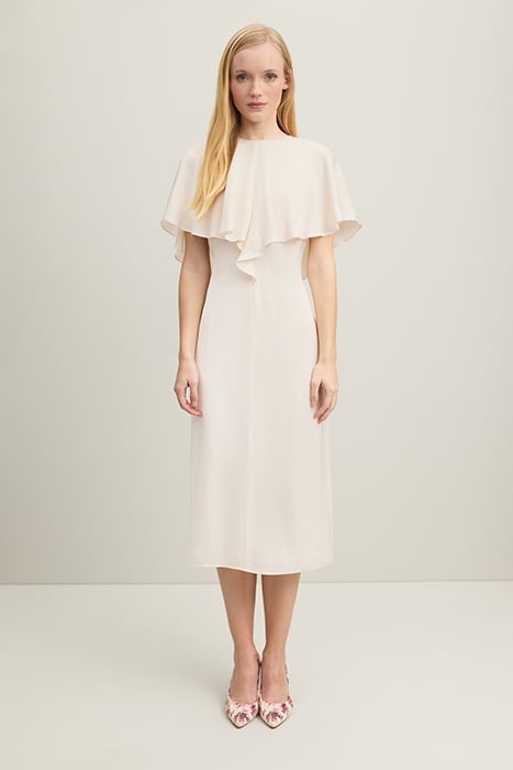 SADIE CREPE MIDI DRESS IVORY 1