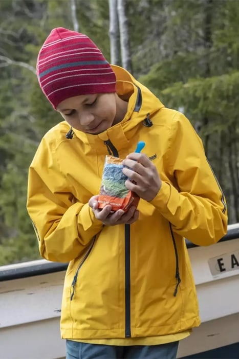 SJOA 2L YOUTH JKT WAXED YELLOW / SOLID DARK GREY 3