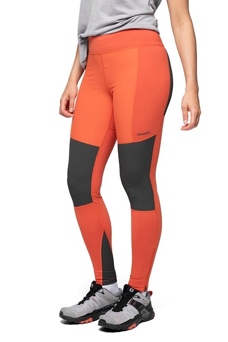 FLØYEN OUTDOOR TIGHTS WOMEN BRICK/SOLID CHARCOAL 4