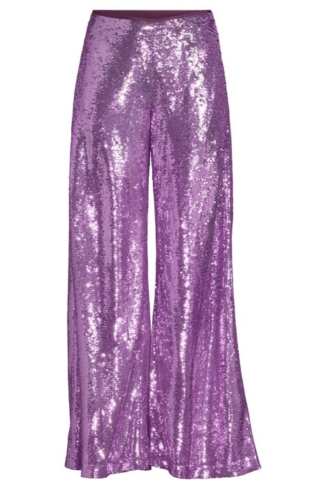 SEQUIN PALAZZO TROUSERS LILAC 3