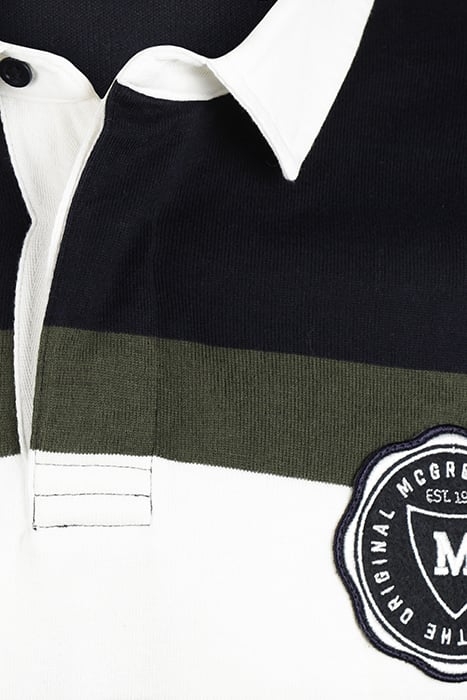 RUGBY STRIPED PANEL PINE GREEN 2