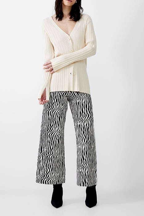 LEONORA L/S CARDIGAN WHITE 1