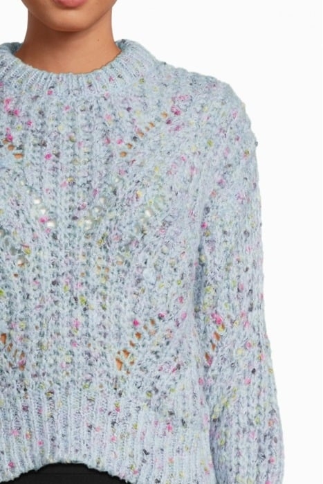 SHORT LIGHT BLUE NEPS SWEATER 4