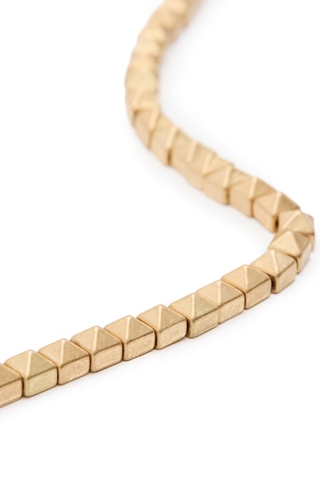 KAY STUD NECKLACE WARM BRASS 5