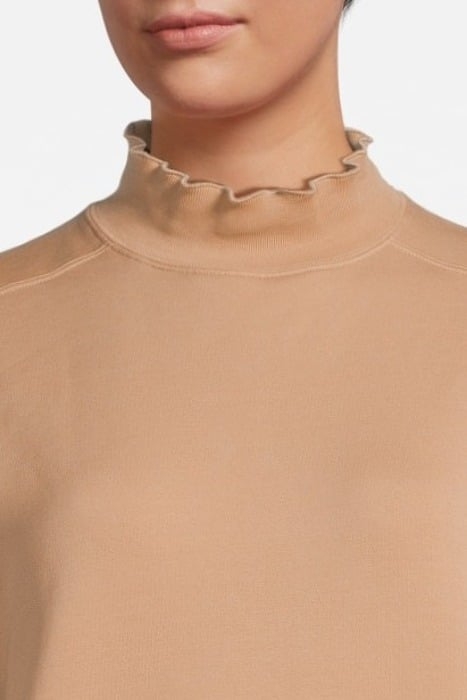 FRILL EDGE SWEATER CASHEW 4