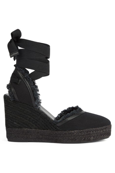 SOFIA FRAYED ESPADRILLES BLACK 1