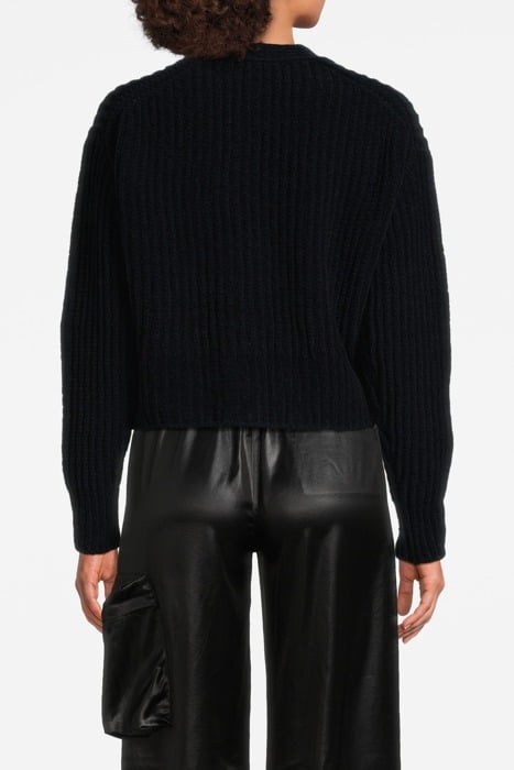 CHENILLE CARDIGAN NAVY 2