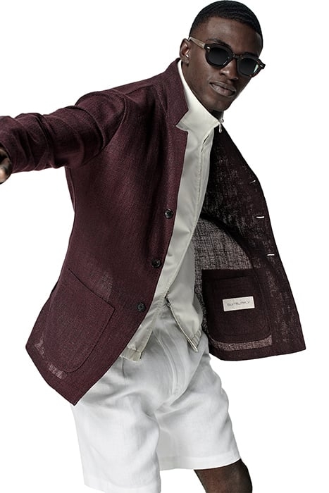 BURGUNDY RELAXED FIT SHIRT-JACKET BURGUNDY 6