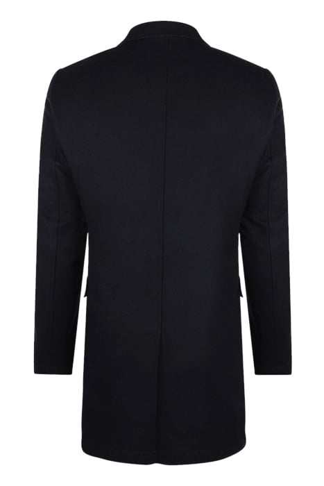 SOLID WOOL OVER COAT NAVY 2
