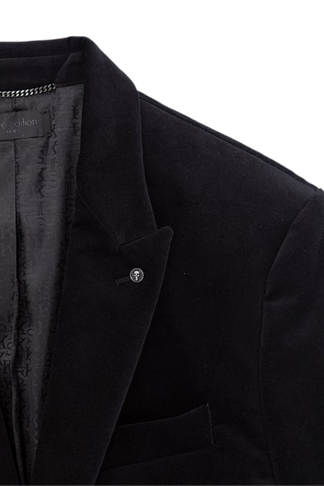 BLACK VELVET SUIT JACKET BLACK 2