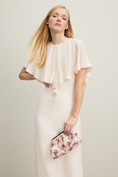 SADIE CREPE MIDI DRESS IVORY 4