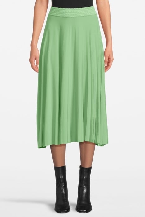 MIDI PLISSEE SKIRT RECYCLED MATCHA 1