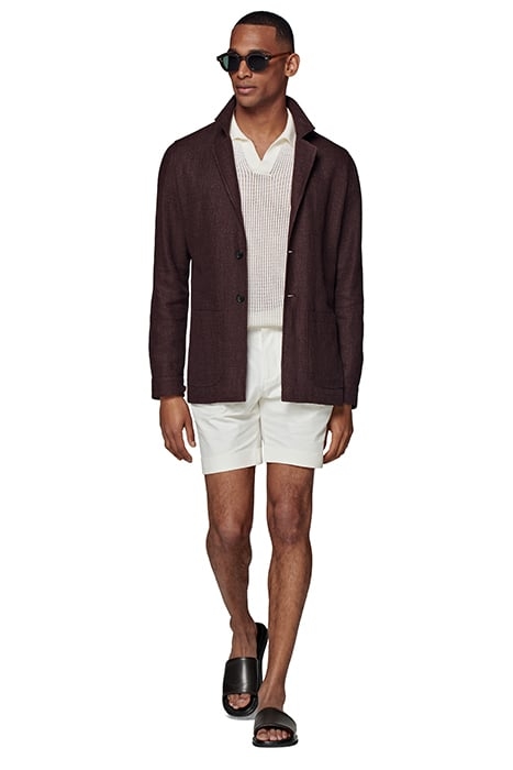 BURGUNDY RELAXED FIT SHIRT-JACKET BURGUNDY 3